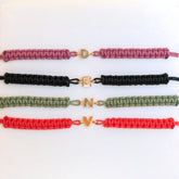 Bracciale sagola intrecciata Lettera Big