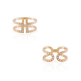 Anello Due con Diamanti