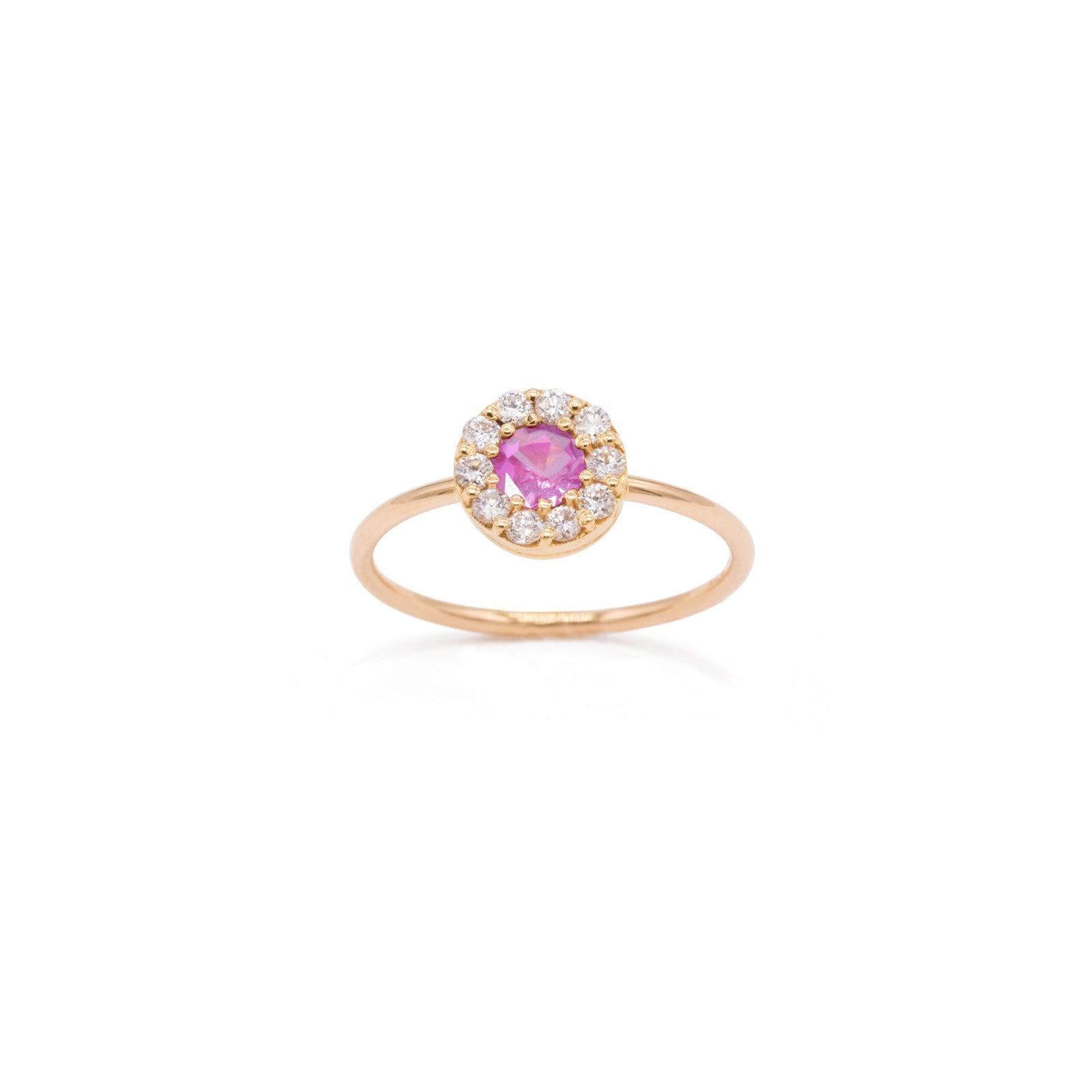 ANELLO TRILOGY IN ORO ROSA CON DIAMANTI E CUORI DI ZAFFIRI ROSA – Dalù - Foto 11