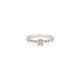 Solitaire ring with diamond and brilliants