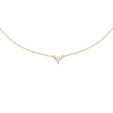 Collana con diamante taglio cuore