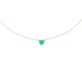 Collana con smeraldo taglio cuore