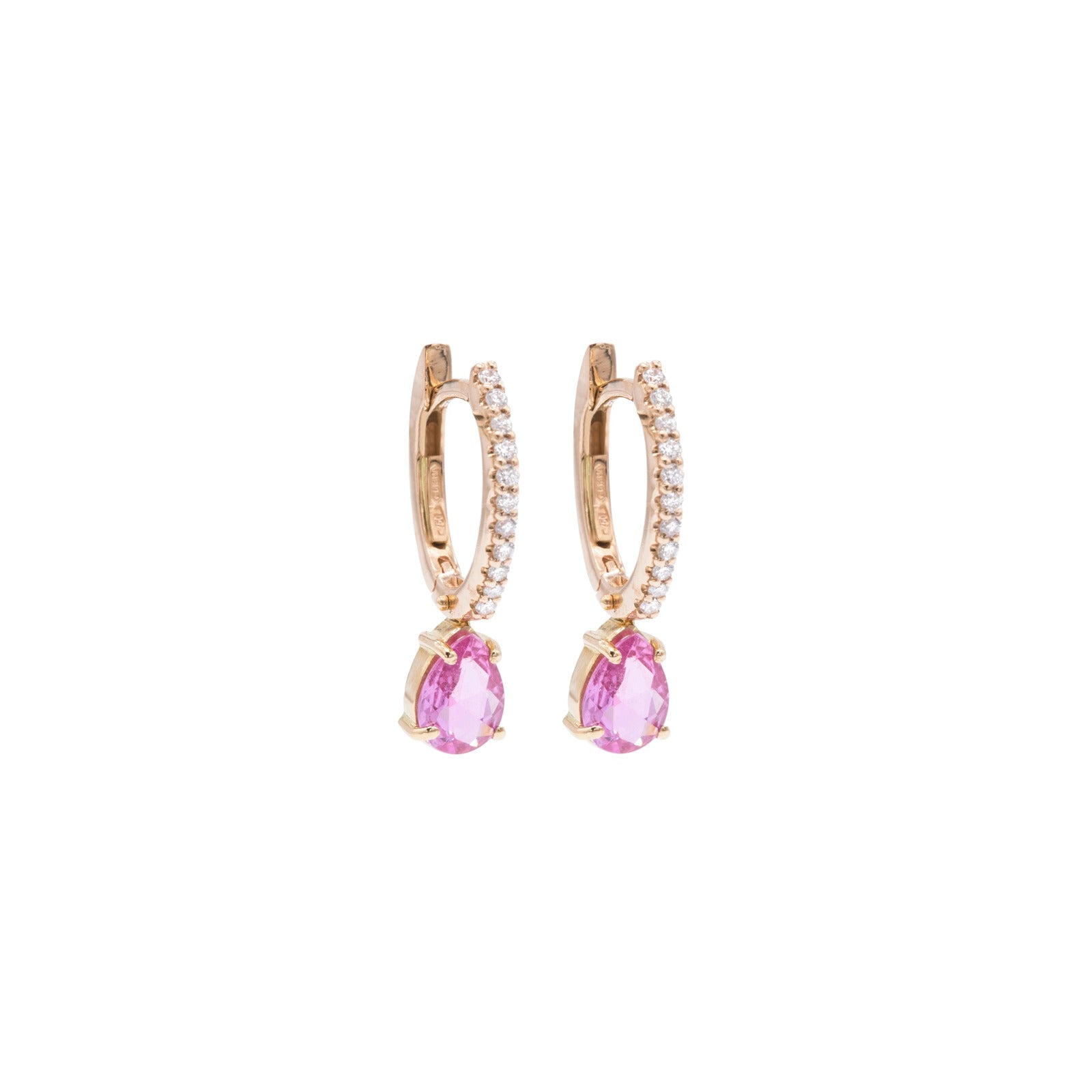 Luce earrings in rose gold and brilliant-cut diamonds For Sale at Luce earrings in rose gold and brilliant-cut diamonds For Sale at