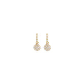 round diamond pavé earrings