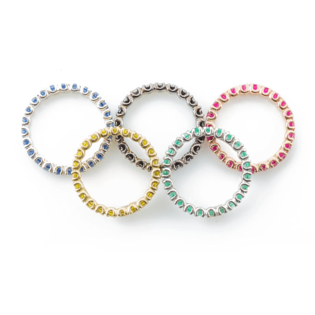 BE SHOPPING “THE RINGS OF THE OLYMPICS. THE TRIBUTE IS FROM A SICILIAN"