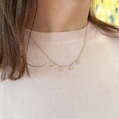 Collana Lettere con Diamanti Nome