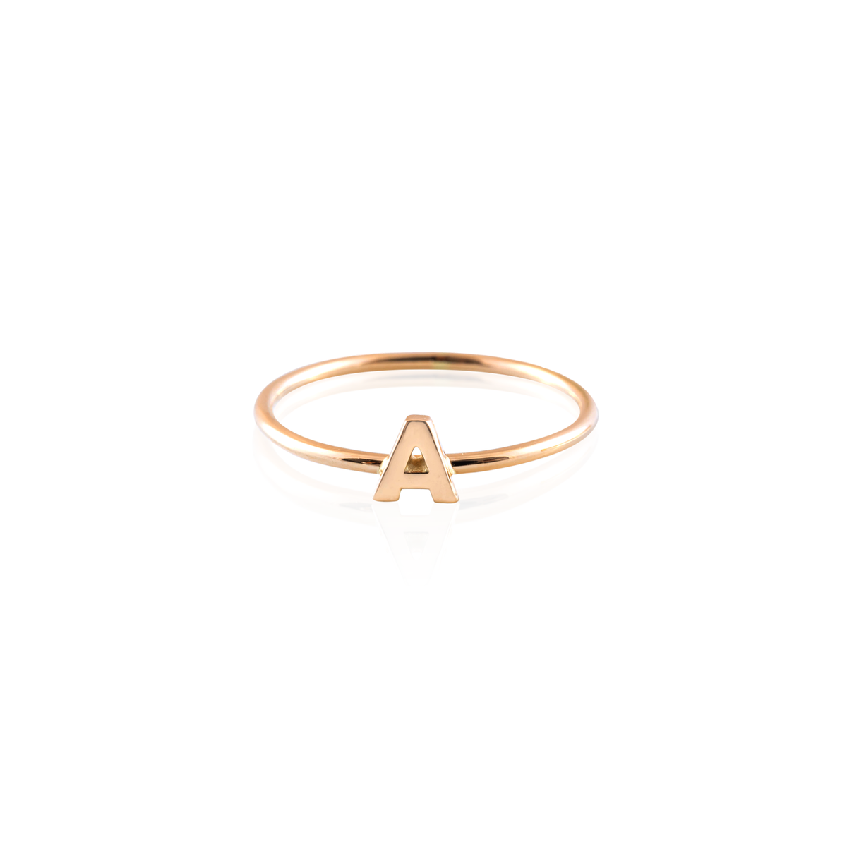 Anello Lettera Big fedina liscia