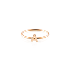 Anello Lettera Big fedina liscia