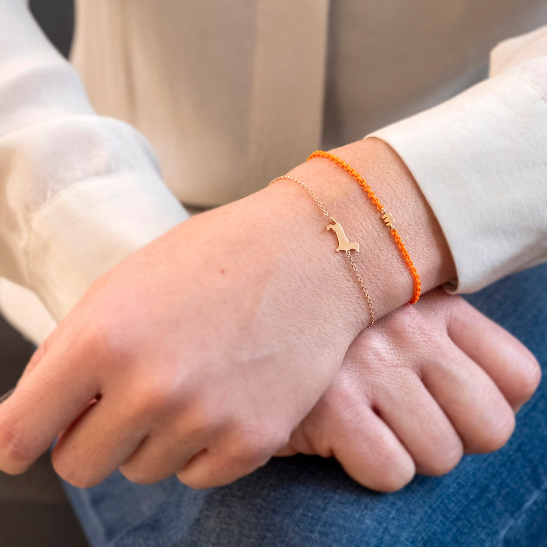 bracciale animali con bassotto in oro 18kt
