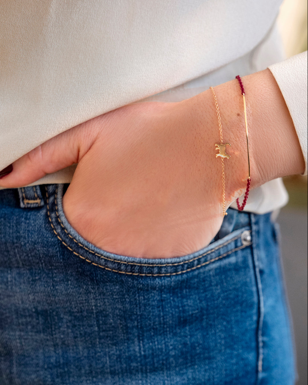 bracciale animale gatto oro 18kt