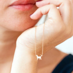 collana animali gatto oro