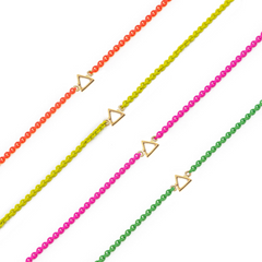 Bracciale filo triangolo fluo