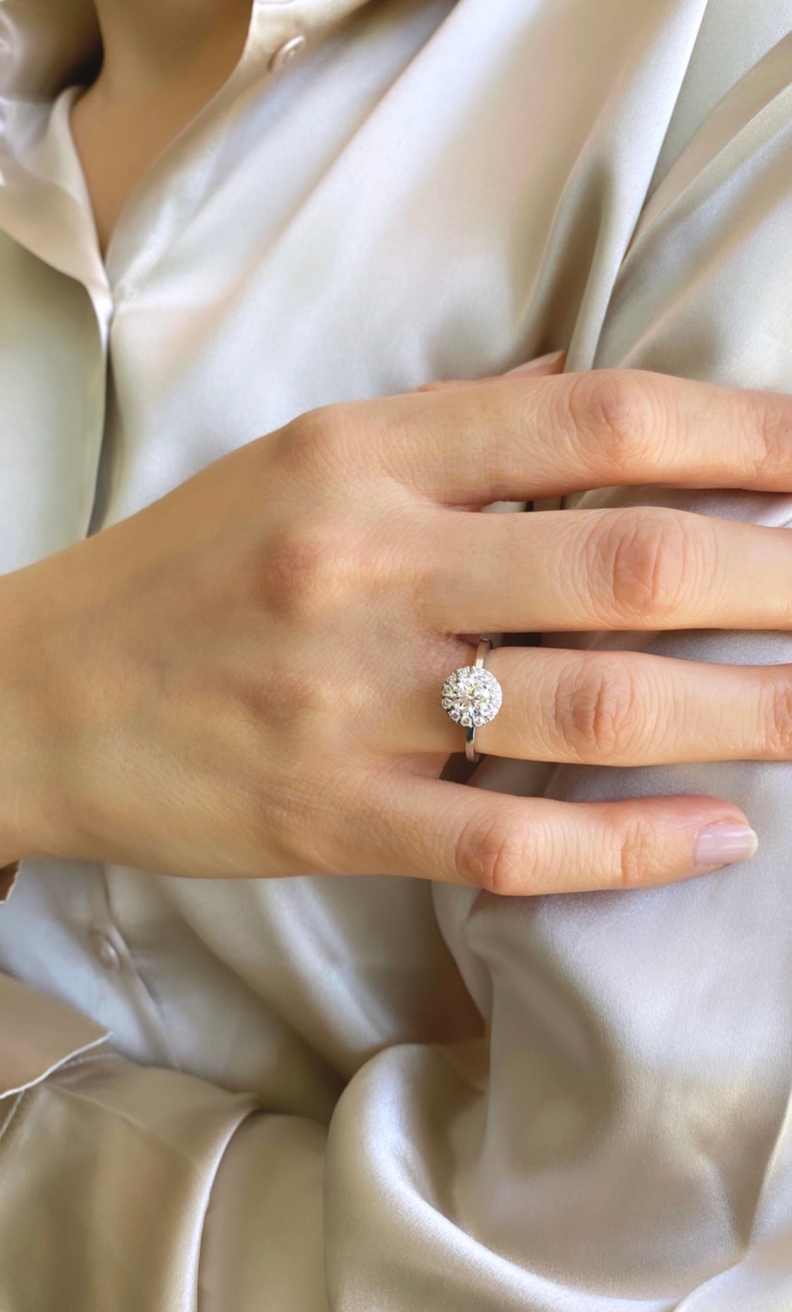 Diamante Anelli A Cerchio Anello Di Fidanzamento Con Diamante E