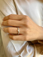Heart cut diamond engagement ring