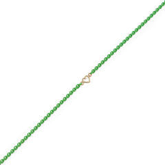 Fluorescent heart thread bracelet