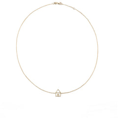 One element gold thread necklace