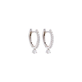 white gold and diamond hoop earrings
