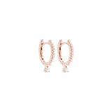orecchini cerchietto oro rosa e diamanti