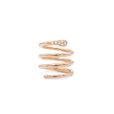 Snake ring in rose gold and diamonds