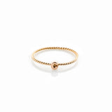 Anello Lettera Treccia