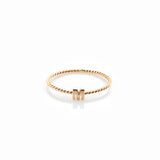 Anello Lettera Treccia