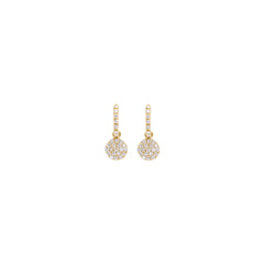 round diamond pavé earrings